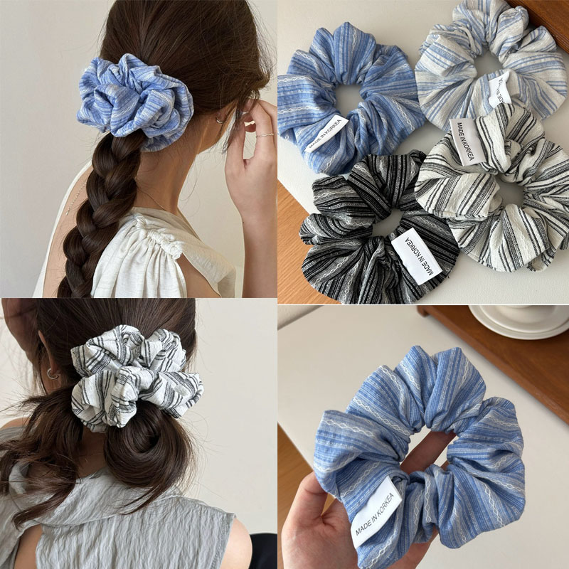 Silk Tie Striped - 2024 Korea Mode Streifen Haar Gummibänder