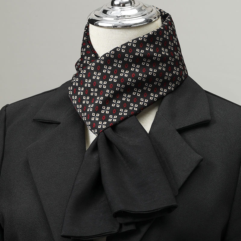Scarf Silk Square - Herren-Schal, Halstuch aus Seidenimitat, kleiner quadratischer