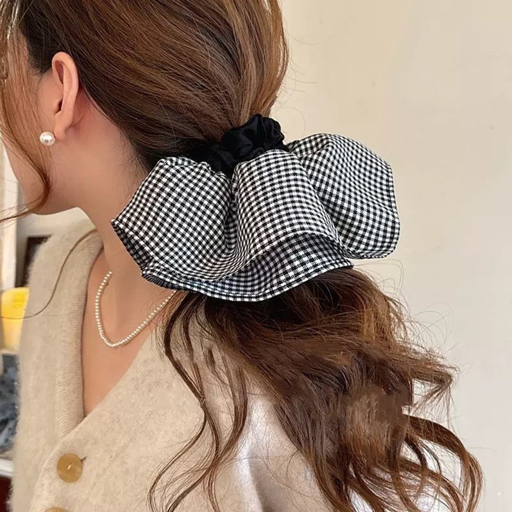 Extra große karierte Haargummi – Silk Tie Striped Bewertung und Preis