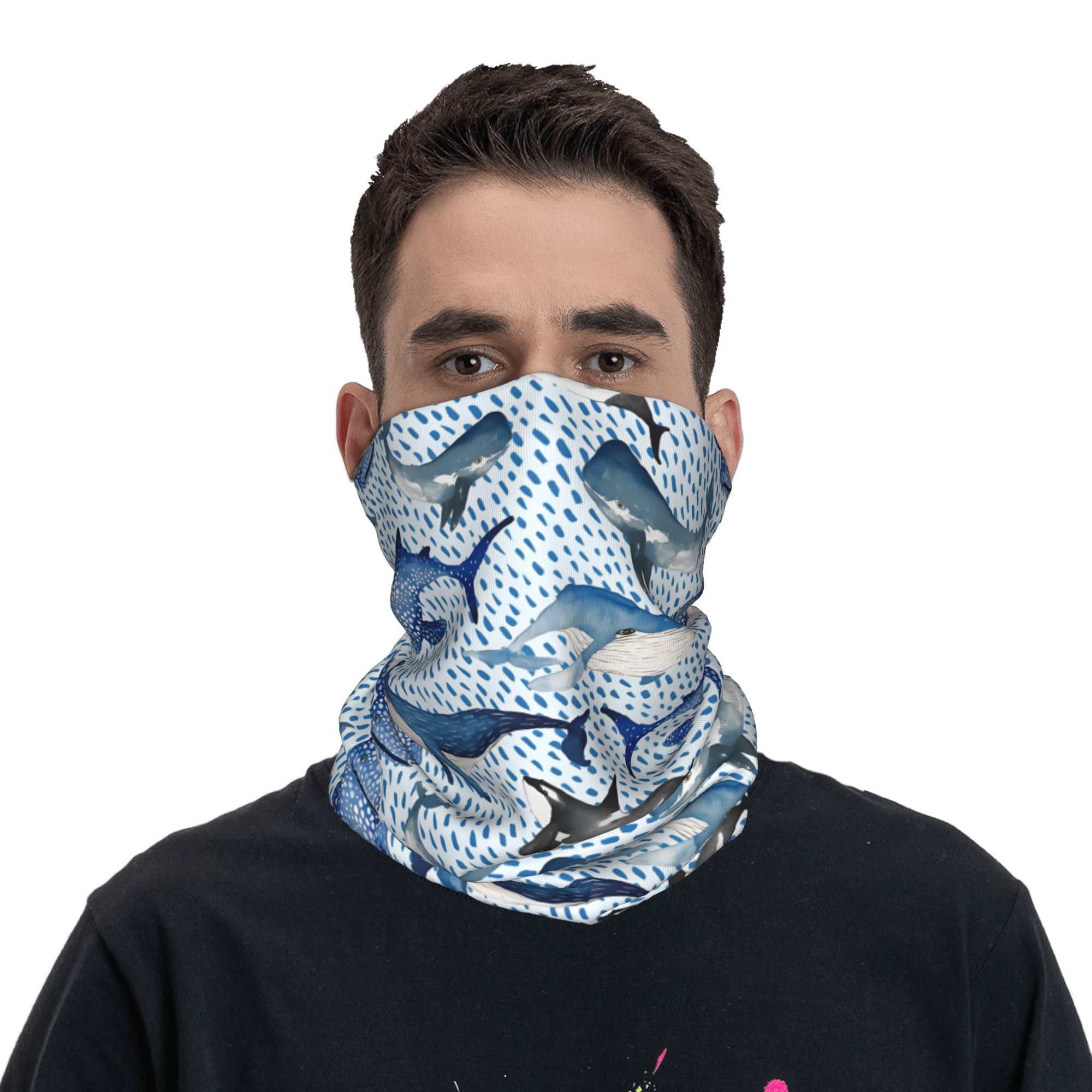 Benutzerdefinierte blaue Aquar – Neck Warmer Tube Bewertung und Preis