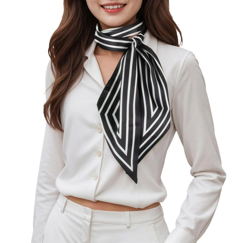 Mode Streifen Haar Band Schal  – Silk Tie Striped Bewertung und Preis