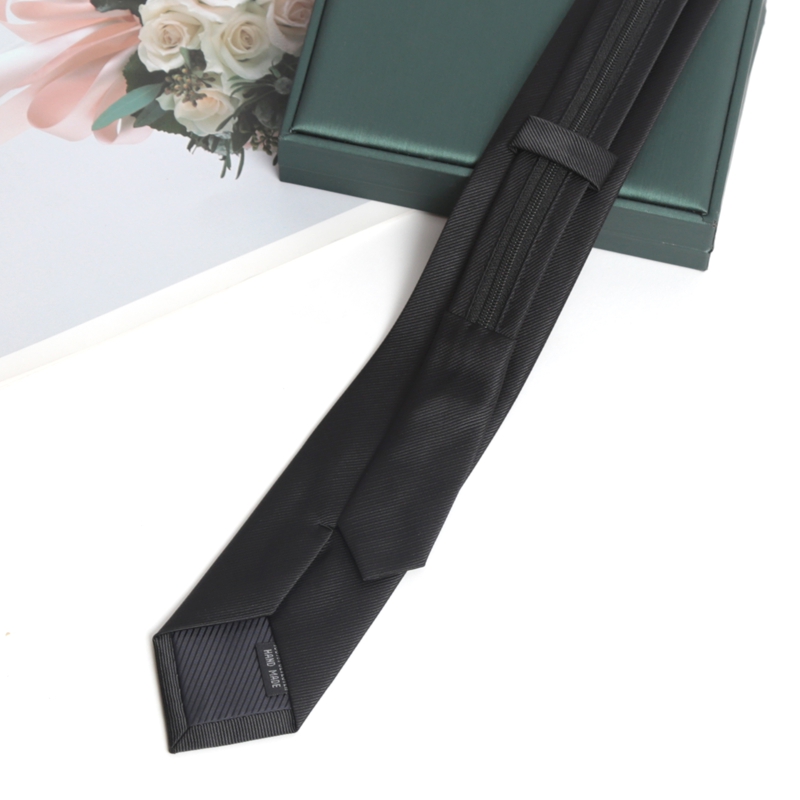 Schwarz Farben Zipper Krawatte – Skinny Tie Men Bewertung und Preis