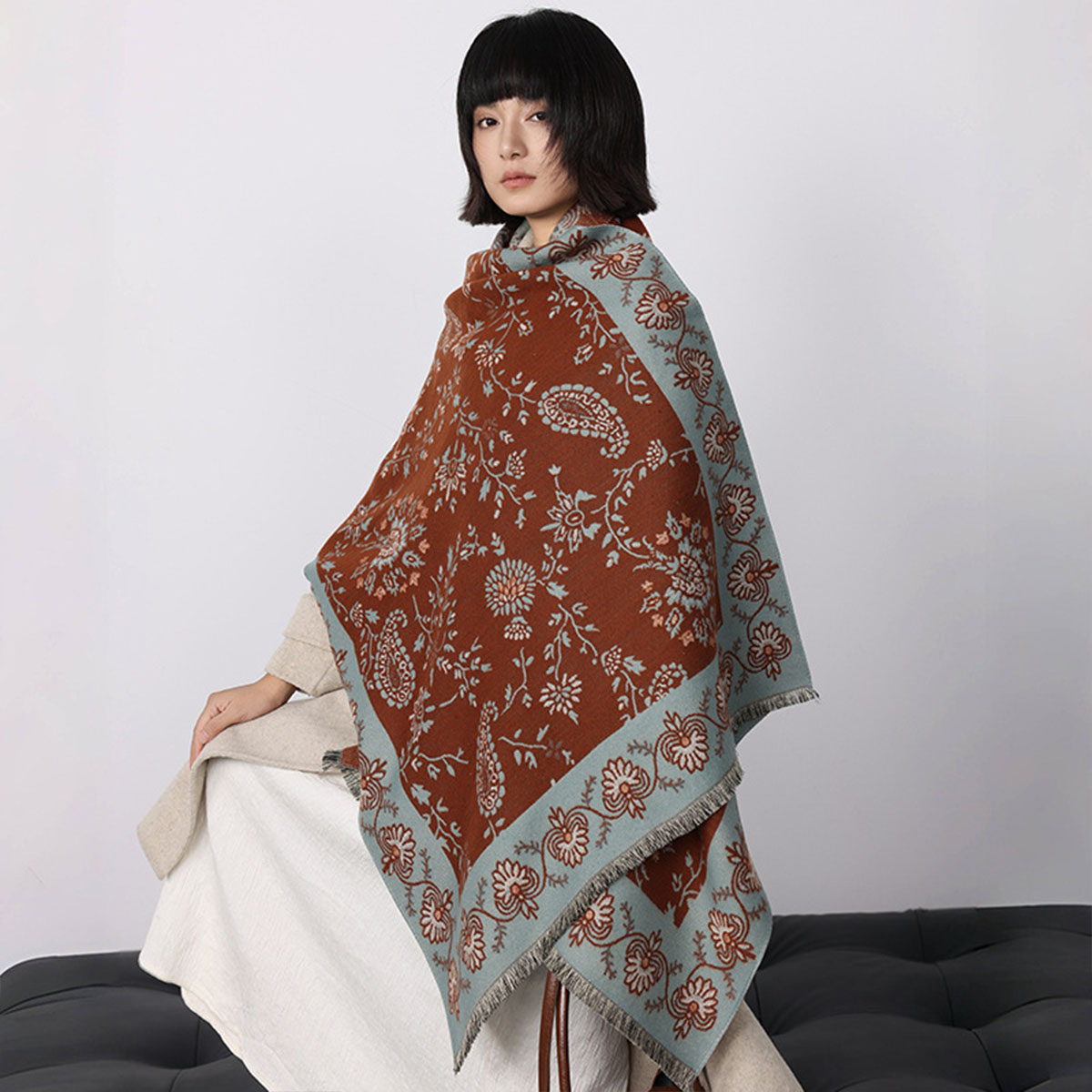 Luxus Winter Imitation Kaschmi – Woven Scarf Blanket Bewertung und Preis