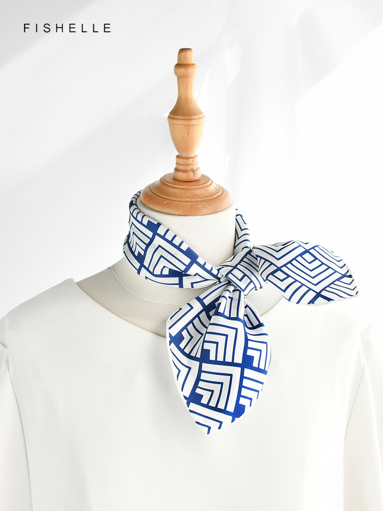 Chinesische klassische blau we – Scarf Silk Square Bewertung und Preis