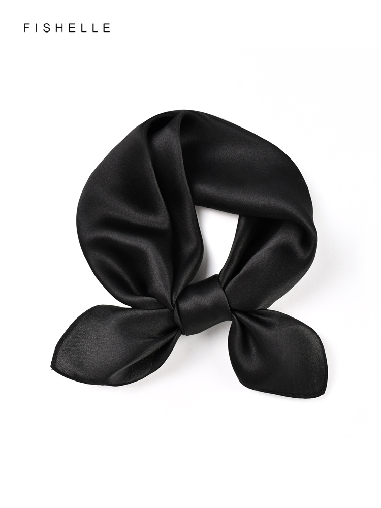 Einfarbig schwarz reiner Seide – Scarf Silk Square Bewertung und Preis