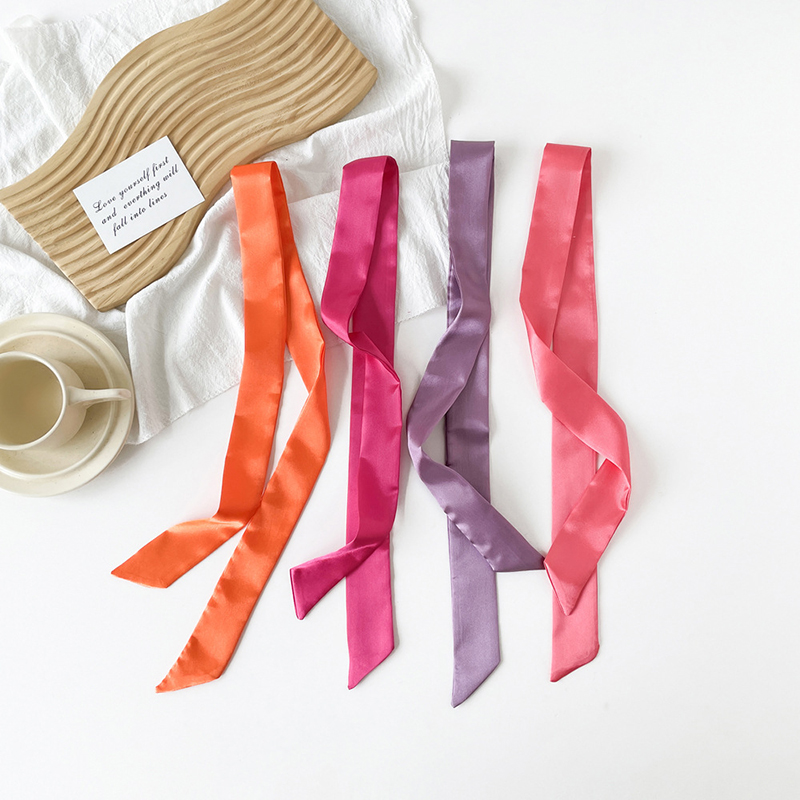 4 x 100 cm schmaler Schal aus  – Silk Neck Scarf Bewertung und Preis
